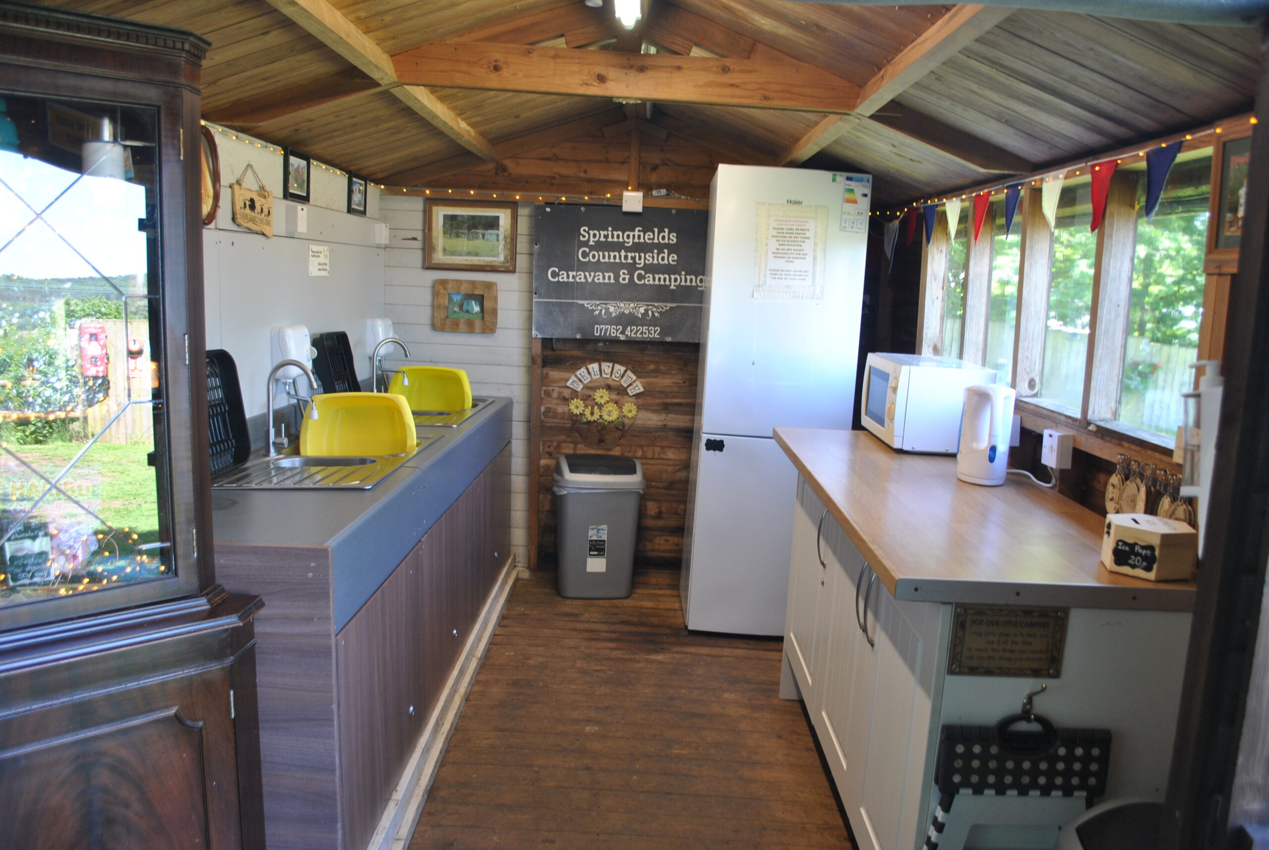 Campers kitchen and contents